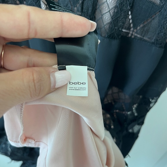 Bebe Black Lace Bodycon Dress – Sheer Panel Detail - Picture 6 of 11